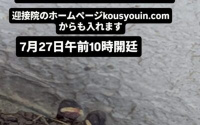 明日施餓鬼会開廷オンライン配信も！