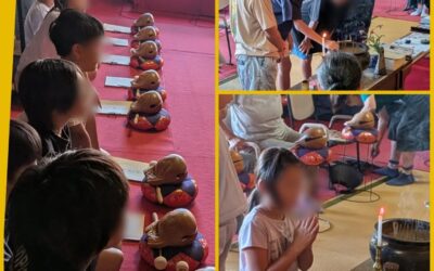 子どもたちも一緒にお念仏会