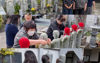 絣の時間とお地蔵様のお帽子